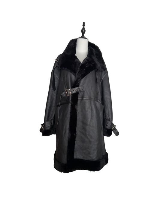 中長款皮毛一體外套