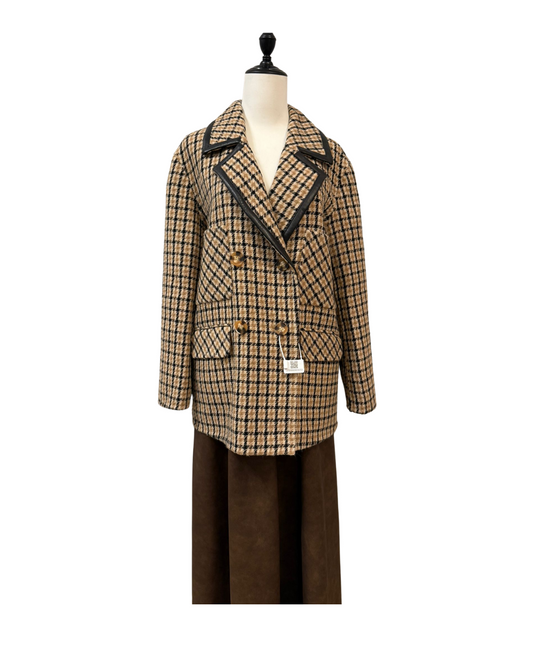 80% 綿羊毛紡織西裝外套