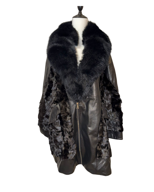 水貂毛皮與托斯卡納毛領皮衣外套