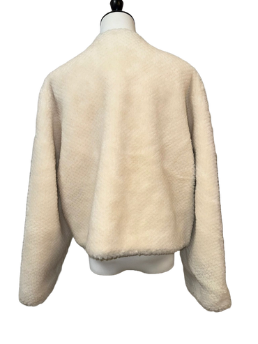 米白色羊毛麂皮內膽外套