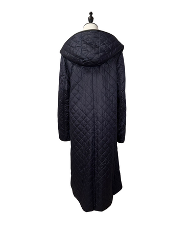 連帽貂皮長大衣