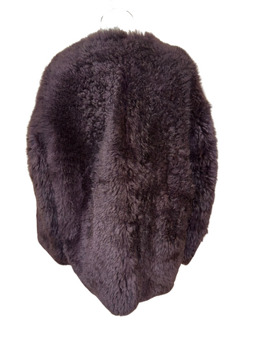 深棕色托斯卡納皮毛一體大衣