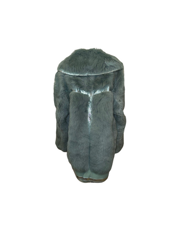 可拆卸毛領托斯卡納羊毛大衣