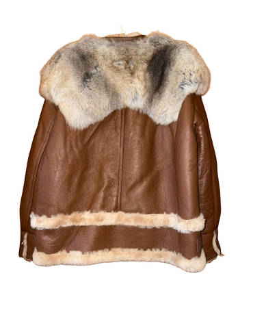 全澳毛美利奴級狐狸大披肩領皮草