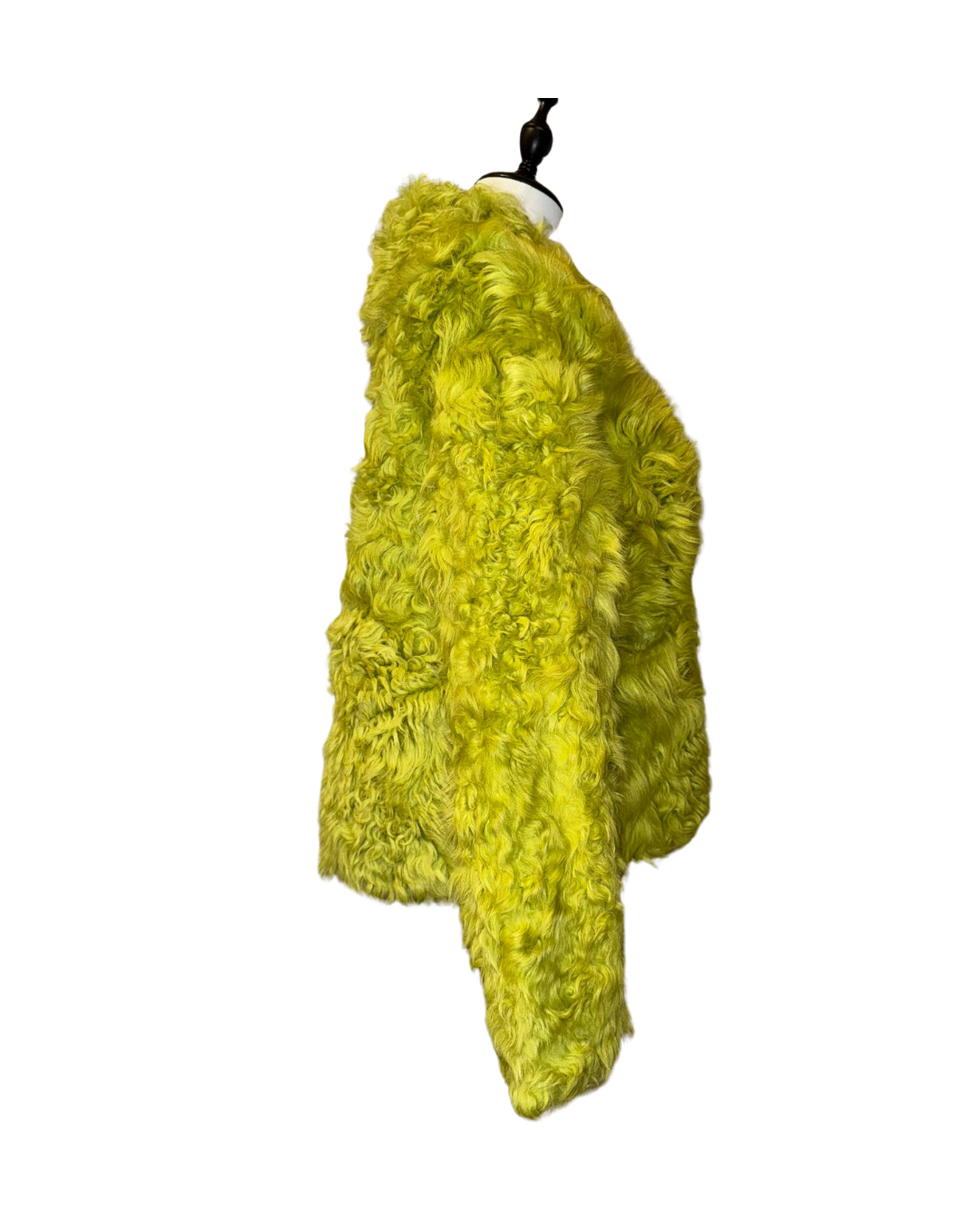 嫩綠色托斯卡納皮草外套