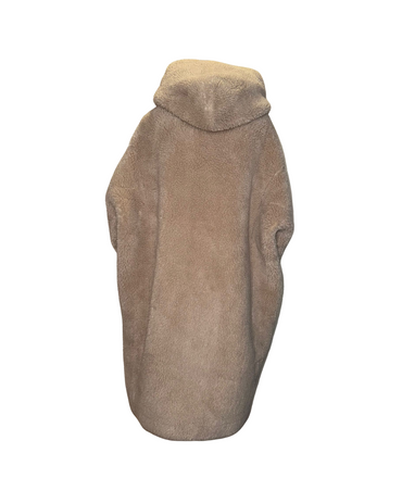 舒適羊毛寬鬆長大衣